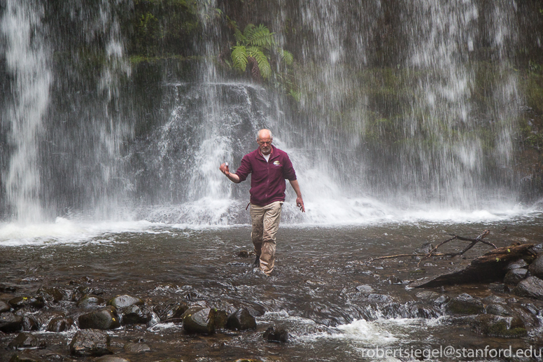 Nick braves the falls